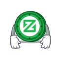 Tired Zcoin mascot cartoon style