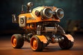 Tireless Robot hand assembly car. Generate Ai