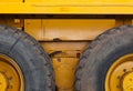 Tires on construction vehicle