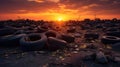 tires dumped in a big pile for recycling