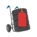 Tires on Hand Truck