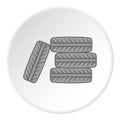Tires icon, cartoon style Royalty Free Stock Photo