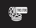 Tires icon and symbol vector template illustration Royalty Free Stock Photo