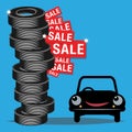 Tires sale Royalty Free Stock Photo