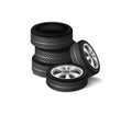 Tires Seasonal Complete Set Royalty Free Stock Photo