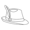 Tirol hat icon, outline style