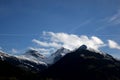 Austrian mountains, beautiful landscape seen from clouds