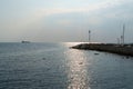 Tirreno coast at Livorno, Tuscany, Italy