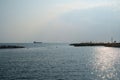 Tirreno coast at Livorno, Tuscany, Italy