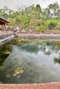 Hot springs in the holy pond. Tirta Empul. Tampaksiring. Gianyar regency. Bali. Indonesia