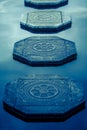 Tirta Gangga Water Palace stone walkway Royalty Free Stock Photo