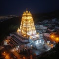 tirupati balaji glowing temple generative AI