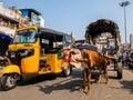 Road traffic in Tiruvannamalai.