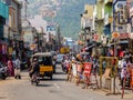 Road traffic in Tiruvannamalai.