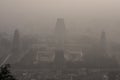 Tiruvannamalai city tepmle in morning mist