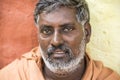 TIRUVANNAMALI, TAMIL NADU, INDIA - MARCH Circa, 2018 . Portrait Sadhu at Ashram Ramana Maharshi. Sadhu is a holy man, who have cho Royalty Free Stock Photo