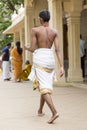 TIRUVANNAMALI, TAMIL NADU, INDIA - MARCH Circa, 2018 . Portrait Sadhu at Ashram Ramana Maharshi. Sadhu is a holy man, who have cho