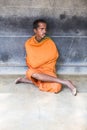 TIRUVANNAMALI, TAMIL NADU, INDIA - MARCH Circa, 2018 . Portrait Sadhu at Ashram Ramana Maharshi. Sadhu is a holy man, who have cho