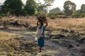 Tis Issat, Ethiopia - Feb 05, 2020: People living near the Blue Nile falls, Tis-Isat in Ethiopia, Africa