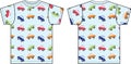 Car print for children fashion industry top tee clothing