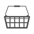 Vector simple shopping basket icon for websites on white background