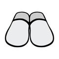 Spa, hotel - home slippers footwaer - isolated Royalty Free Stock Photo