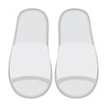 Spa, hotel - home slippers footwaer - isolated Royalty Free Stock Photo