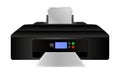Vector illustration of home office digital inkjet printer Royalty Free Stock Photo