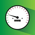 Vector flat design of speedometer gauges