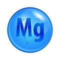 Mineral Magnesium capsule Mg. Vector icon for health.