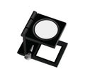 Vector magnifying glass or loupe for print quality control