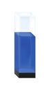 Ector illustration of quartz glass cuvette for spectroscopy and analytical methods and measurement in instrumental chemistry Royalty Free Stock Photo