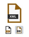 Xml file vector icon. Symbol of extensible markup language Ã¢â¬â xml markup language for encoding documents Royalty Free Stock Photo