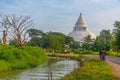 Tissamaharama, Sri Lanka, January 24, 2022: Tissamaharama Stupa