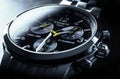 Tissot, Mens wrist watch, macro photography Royalty Free Stock Photo