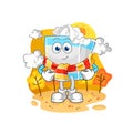 Tissue box in the autumn. cartoon mascot vector Royalty Free Stock Photo