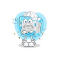 Tissue box cold illustration. character vector Royalty Free Stock Photo