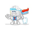 Tissue box dentist illustration. character vector Royalty Free Stock Photo