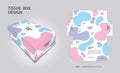 Tissue box Design colorful liquid background, Box Mock up, 3d box, Product design, Packaging design vector template, package box Royalty Free Stock Photo