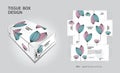 Tissue box Design pastel flowers background, Box Mock up, 3d box, Product design, Packaging design vector template, package box Royalty Free Stock Photo