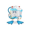 Tissue box diver cartoon. cartoon mascot vector Royalty Free Stock Photo