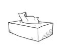 Tissue Box Doodle Royalty Free Stock Photo