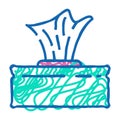tissue box icon doodle illustration Royalty Free Stock Photo