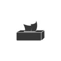 Tissue box icon simple flat style vector illustration Royalty Free Stock Photo