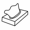 tissue box icon with thin line. Royalty Free Stock Photo