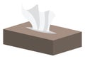 Tissue box, illustration, vector Royalty Free Stock Photo
