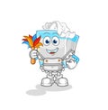 Tissue box maid mascot. cartoon vector Royalty Free Stock Photo