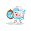 Tissue box make up mascot. cartoon vector Royalty Free Stock Photo