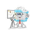 Tissue box marketing character. cartoon mascot vector