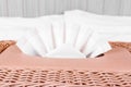 Tissue box, plastic wicker Royalty Free Stock Photo